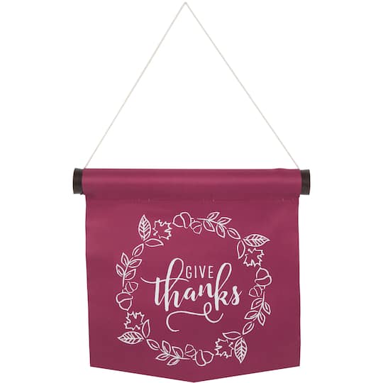 Hanging Give Thanks Wall Pennant Thanksgiving Decorations
